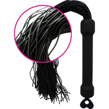 Load image into Gallery viewer, Whip It Black Pleasure Whip W/ Tassels