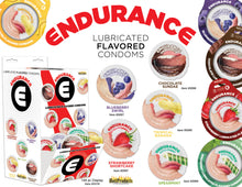 Load image into Gallery viewer, Endurance Flavored Condoms Asst Flavors 144 Pcs Wall Mount