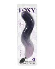 Load image into Gallery viewer, Foxy Tail Silicone Butt Plug Purple