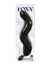 Load image into Gallery viewer, Foxy Tail Silicone Butt Plug Black