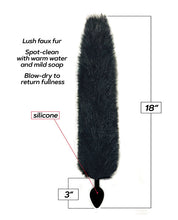 Load image into Gallery viewer, Foxy Tail Silicone Butt Plug Black