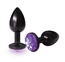 Load image into Gallery viewer, 9's Silver Starter Anodized Bejeweled Steel Plug Violet