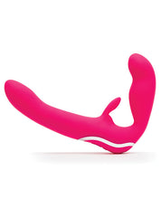 Load image into Gallery viewer, Happy Rabbit Rechargeable Pink Vibrating Strapless Strap On