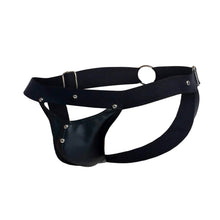 Load image into Gallery viewer, Male Basics Dngeon Peekaboo Jockstrap Black O/s