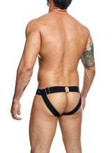 Load image into Gallery viewer, Male Basics Dngeon Peekaboo Jockstrap Black O/s