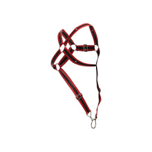Load image into Gallery viewer, Male Basics Dngeon Cross Cock Ring Harness Red O/s