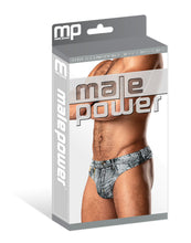 Load image into Gallery viewer, Dirty Denim Thong Blue S/m
