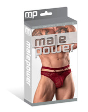 Load image into Gallery viewer, Lucifer Cutout Thong Burgundy S/m