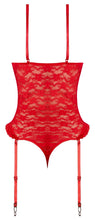Load image into Gallery viewer, Cupless Crotchless Teddy Red S/m (luv Lace)