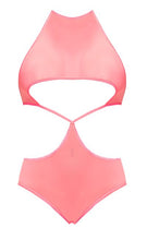 Load image into Gallery viewer, Forever Mesh Underboob Teddy Coral 2xl