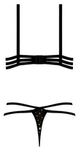 Load image into Gallery viewer, Glitz & Glam Bra & Thong Set Black S/m