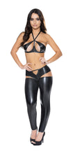 Load image into Gallery viewer, Liquid Onyx Halter Bra & Cutout Pants Black L/xl