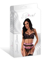 Load image into Gallery viewer, Sensual Desires Bra Cincher & Thong Mauve L/xl