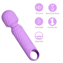 Load image into Gallery viewer, Dolly Purple Silicone Mini Wand Rechargeable