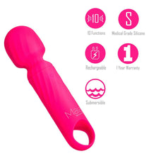 Load image into Gallery viewer, Dolly Pink Silicone Mini Wand Rechargeable