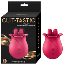 Load image into Gallery viewer, Clit-tastic Tulip Finger Massager Red