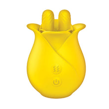 Load image into Gallery viewer, Clit-tastic Tulip Finger Massager Yellow