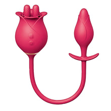 Load image into Gallery viewer, Clit-tastic Tulip Finger Massager & Plug Red