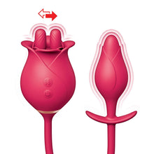 Load image into Gallery viewer, Clit-tastic Tulip Finger Massager & Plug Red