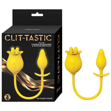 Load image into Gallery viewer, Clit-tastic Tulip Finger Massager & Plug Yellow