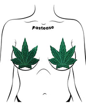 Load image into Gallery viewer, Pastease Pot Leaf Glitter Green Fuller Coverage