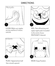 Load image into Gallery viewer, Pastease Love Shattered Glass Disco Ball Black Heart Nipple Pasties