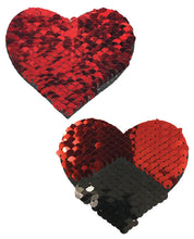 Load image into Gallery viewer, Pastease Sweety Red & Black Color Changing Sequin Heart