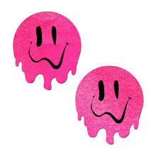 Load image into Gallery viewer, Pastease Melty Smiley Face Neon Pink Pasties