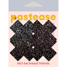 Load image into Gallery viewer, Petites Plus X :small Sparkle Black Plus Nipple Pasties