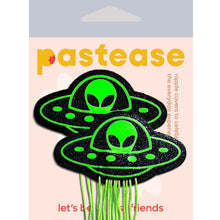 Load image into Gallery viewer, Pastease Ufo Alien Tassels Glow In The Dark
