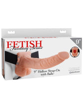 Load image into Gallery viewer, Fetish Fantasy 9 Hollow Strap On W/balls Flesh "
