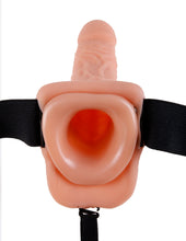 Load image into Gallery viewer, Fetish Fantasy 9 Hollow Strap On W/balls Flesh "