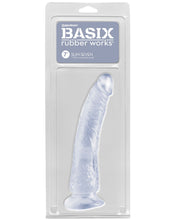 Load image into Gallery viewer, Basix Rubber Works Slim Dong 7in Clear W/ Suction Cup