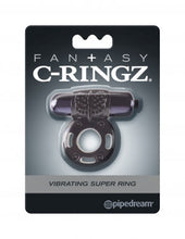 Load image into Gallery viewer, Fantasy C Ringz Vibrating Super Ring Black