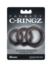 Load image into Gallery viewer, Fantasy C Ringz Silicone Designer Stamina Set Black