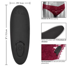 Load image into Gallery viewer, Remote Control Lace Panty Set S/m Burgundy