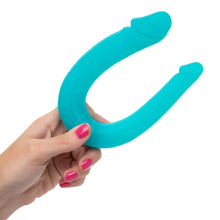 Load image into Gallery viewer, Silicone Double Dong Teal Ac/dc