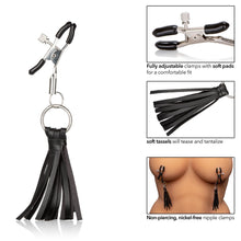 Load image into Gallery viewer, Nipple Play Playful Tassels Nipple Clamps Black