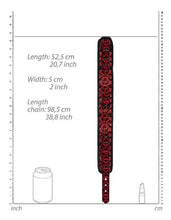 Load image into Gallery viewer, Ouch! Luxury Collar With Leash Burgundy