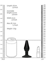 Load image into Gallery viewer, (wd) Interchangeable Butt Plug Pointed Medium Black