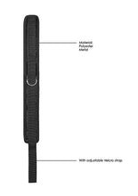 Load image into Gallery viewer, Velvet & Velcro Collar & Leash Adjustable Black