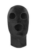 Load image into Gallery viewer, Velvet & Velcro Mask W/ Mouth & Eye Opening Black