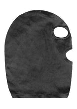 Load image into Gallery viewer, Velvet & Velcro Mask W/ Mouth & Eye Opening Black