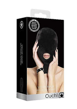 Load image into Gallery viewer, Velvet & Velcro Mask W/ Mouth Opening Black