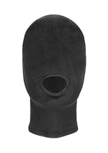 Load image into Gallery viewer, Velvet & Velcro Mask W/ Mouth Opening Black