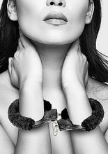 Load image into Gallery viewer, B&w Beginner's Furry Handcuffs W/ Quick Release Button