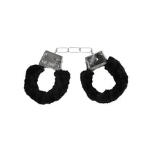 Load image into Gallery viewer, B&w Pleasure Furry Hand Cuffs W/ Quick Release Button