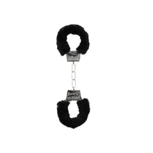Load image into Gallery viewer, B&w Pleasure Furry Hand Cuffs W/ Quick Release Button