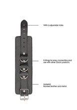Load image into Gallery viewer, B&w Bonded Leather Hand/ Ankle Cuffs W/ Adjustable Straps