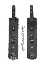 Load image into Gallery viewer, B&w Hand Cuffs W/ Straps Bonded Leather